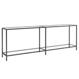 Console Table Transparent 220x35x75.5 cm Tempered Glass 331710