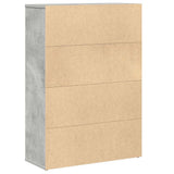 Bookcase Concrete Grey 60x24x85 cm Engineered Wood 860412