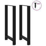 Bar Table Legs Black 2 pcs 60x cm Steel 4013356