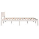 Bed Frame without Mattress White 135x190cm Double 810471