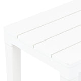 Garden Bench Set of 2 White Plastic Medium Lightweight 48780
