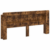 Headboard Cabinet with Storage Smoked Oak Engineered Wood 8001296