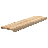 Stair Treads 12 pcs Untreated 100x25x2 cm Solid Wood Oak 3282920