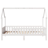 Kids' House Bed Frame without Mattress White 90x190 cm Single Pine 850708
