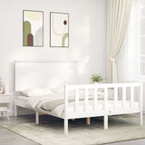 Bed Frame without Mattress White 120x200 cm Solid Wood Pine 3193397