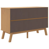 Sideboard OLDEN White and Brown 114x43x73.5cm Solid Wood Pine 358599
