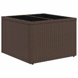 Sofa Set with Cushion Manual 8 pcs Brown and Cream Poly Rattan 3359207