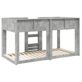 Bunk Bed for Kids Concrete Grey 90 x 190 cm Engineered Wood 3410398