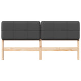 Upholstered Headboard with Headboard Brown and Dark Grey 200 cm 880104