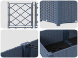 Garden Planter 2 pcs Grey 80 x 40 x 143 cm PP 42002861