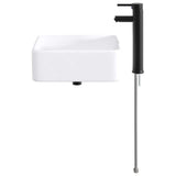 Bathroom Wash Basin Matte Black 49 x 37 x 14 cm Metal 890253