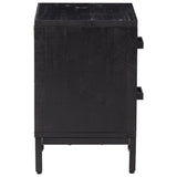 Bedside Cabinet Black 36x30x45 cm Solid Pinewood 349912