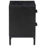 ZNTS Bedside Cabinet Black 36x30x45 cm Solid Pinewood 349912