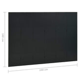 6-Panel Room Divider Black 240x180 cm Steel 335904