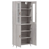 Highboard Grey Sonoma 69.5x34x180 cm Engineered Wood 3198191