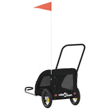 Pet Bike Trailer Black Oxford Fabric and Iron 93975