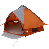 Teepee Tent 4-Person Grey and Orange 388 x 320 x 169 cm 42004076