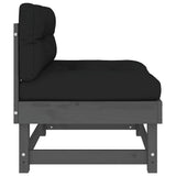 Middle Sofa Grey Middle Sofa with Black Cushion 825431