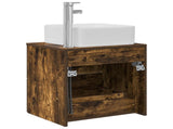 Wall-Mounted Sink Vanity Smoked Oak 49.5 x 41 x 63 cm 890274