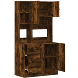 Kitchen Cabinet Smoked Oak 95x50x180 cm Engineered Wood 3276536