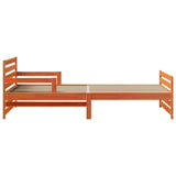 Bed Frame with Headboard Wax Brown 80 x 200 cm Engineered Wood 877208