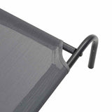 Elevated Dog Bed Grey 150x90x20 cm Textilene and Steel 42000845