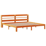 Bed Frame without Mattress Wax Brown 180x200 cm Super King Solid Wood Pine 3306809