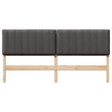 Upholstered Headboard with Headboard Brown and Dark Grey 200 cm 880159