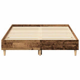 Bed Frame No Mattress Old Wood 140x190 cm Engineered Wood 861064
