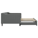 Daybed with Trundle without Mattress Dark Grey 90x190 cm Single 3197496