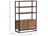 Industrial Bookshelf, Storage Shelf, Large Bookcase with 3 Open Shelves, Multifunctional Rack for T3398P329449