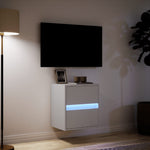 ZNTS TV Wall Cabinet with LED Lights White 41x31x45 cm 852271