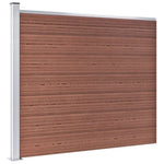 ZNTS Fence Panel Set WPC 872x146 cm Brown 3070454