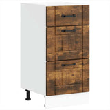 Kitchen Base Cabinet "Lucca" Smoked Oak Engineered Wood 854235