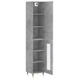 Highboard Concrete Grey 34.5x34x180 cm Engineered Wood 3199029