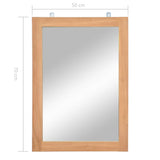 Wall Mirror Solid Teak 50x70 cm 246501