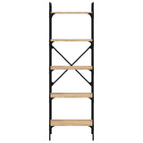 Bookcase 5-Tier Sonoma Oak 56x31,5x174 cm Engineered Wood 833344