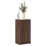 Sideboard with LED Brown Oak 42.5x34x85 cm Engineered Wood 852144