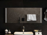 LED Bathroom Mirror Transparent 90 x 50 cm Tempered Glass 42045801