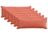 Cushion Cover 6 pcs HOUTEN Red Orange 40 x 70 cm Corduroy 917823