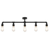 Ceiling Lamp Black 5 x E27 Bulbs 281629