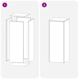 Plant Stand 2 pcs Silver 30 x 30 x 80 cm Stainless Steel 8012499