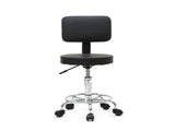 Round Shape Adjustable Salon Stool with Back Black 28184320