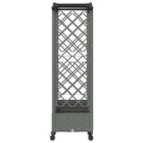 Raised Bed with Trellis and Roof Light Grey 207 x 40 x 129 cm 3423151