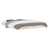 Bed Frame Natural Wood Solid pinewood Double Light Weight 823444