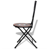 Folding Chairs 2 pcs Ceramic Terracotta and White 41535