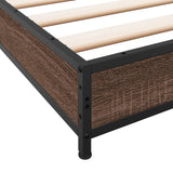 ZNTS Bed Frame without Mattress Brown Oak 75x190 cm Small Single 845190