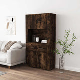 Highboard Smoked Oak Engineered Wood 3185372