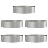 Planter Ring 5 pcs Silver 80 x 80 x 20 cm Stainless Steel 873629