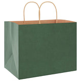 Paper Bags 250 pcs with Handles Green 32x22x24 cm 4101735